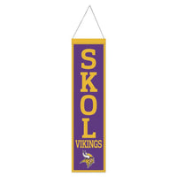 Wholesale-Minnesota Vikings Wool Banner 8" x 32"