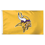 Wholesale-Minnesota Vikings Yellow background Flag - Deluxe 3' X 5'