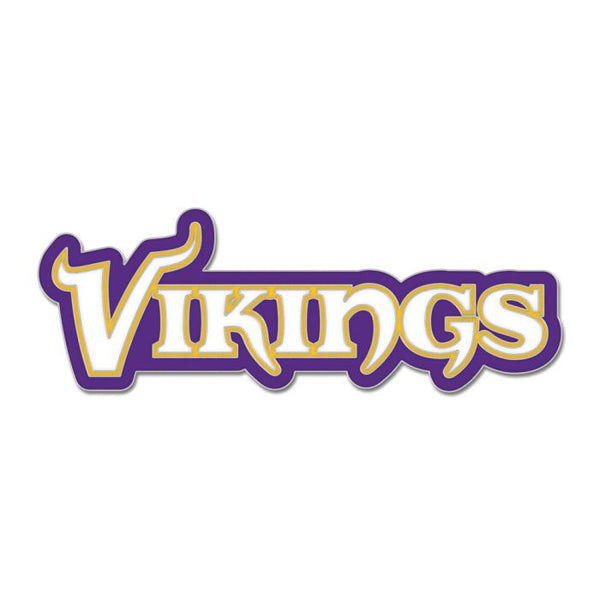 Wholesale-Minnesota Vikings wordmark Collector Enamel Pin Jewelry Card