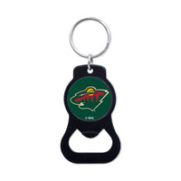 Wholesale-Minnesota Wild Black Bottle Opener Key Ring