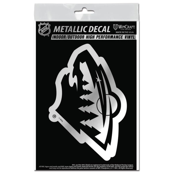 Wholesale-Minnesota Wild Decal Metallic 3" x 5"