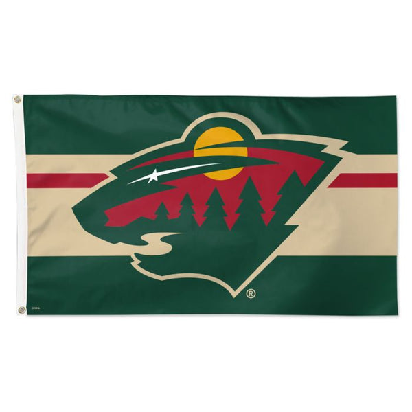 Wholesale-Minnesota Wild H STRIPE Flag - Deluxe 3' X 5'