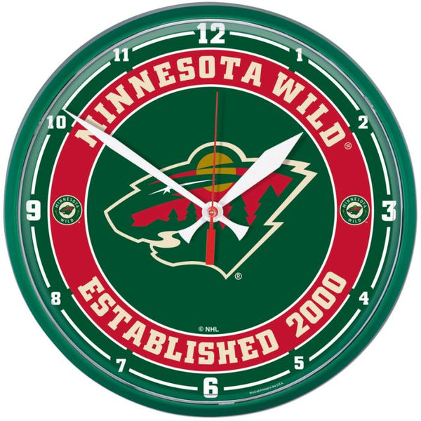 Wholesale-Minnesota Wild Round Wall Clock 12.75"