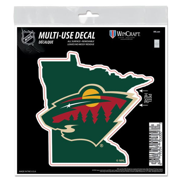 Wholesale-Minnesota Wild State Shape All Surface Decal 6" x 6"