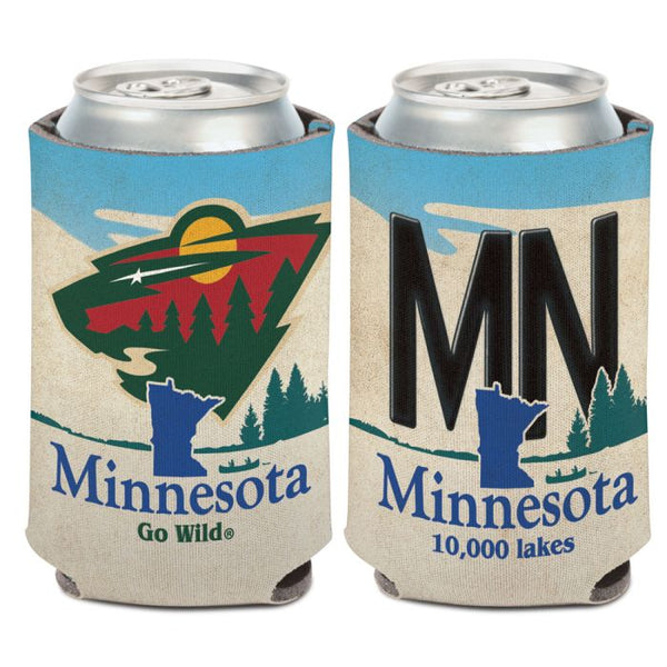 Wholesale-Minnesota Wild State plate Can Cooler 12 oz.