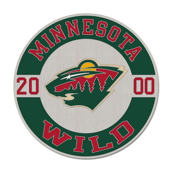 Wholesale-Minnesota Wild round est Collector Enamel Pin Jewelry Card
