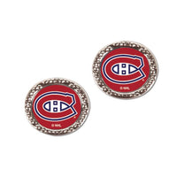 Wholesale-Montreal Canadiens Earrings Jewelry Carded Round