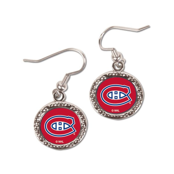 Wholesale-Montreal Canadiens Earrings Jewelry Carded Round