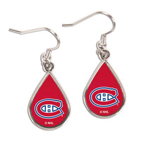 Wholesale-Montreal Canadiens Earrings Jewelry Carded Tear Drop