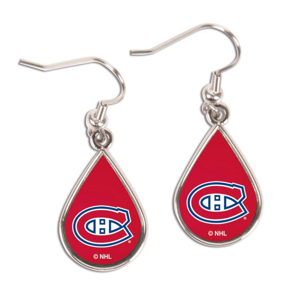Wholesale-Montreal Canadiens Earrings Jewelry Carded Tear Drop