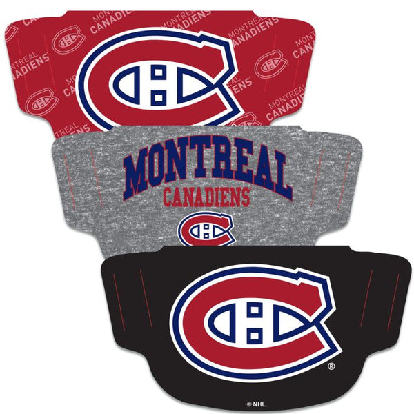 Wholesale-Montreal Canadiens Fan Mask Face Cover 3 Pack