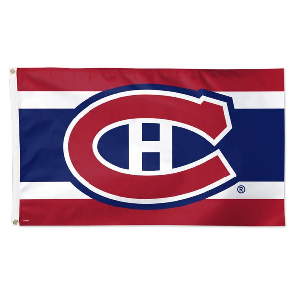 Wholesale-Montreal Canadiens H STRIPE Flag - Deluxe 3' X 5'