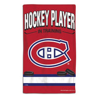 Wholesale-Montreal Canadiens HOCKEY PLAYER IN TRAINING Burp Cloth 10" x 17"