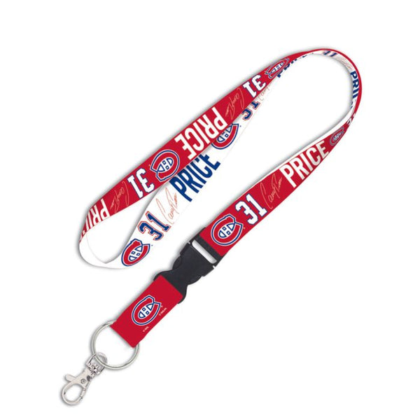 Wholesale-Montreal Canadiens Lanyard w/detachable buckle 1" Carey Price