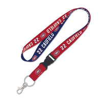 Wholesale-Montreal Canadiens Lanyard w/detachable buckle 1" Cole Caufield