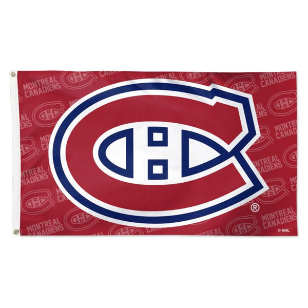 Wholesale-Montreal Canadiens Step and Repeat Flag - Deluxe 3' X 5'