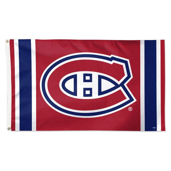 Wholesale-Montreal Canadiens V STRIPE Flag - Deluxe 3' X 5'