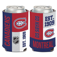 Wholesale-Montreal Canadiens color block Can Cooler 12 oz.