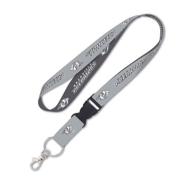 Wholesale-Nashville Predators CHARCAOL Lanyard w/detachable buckle 1"