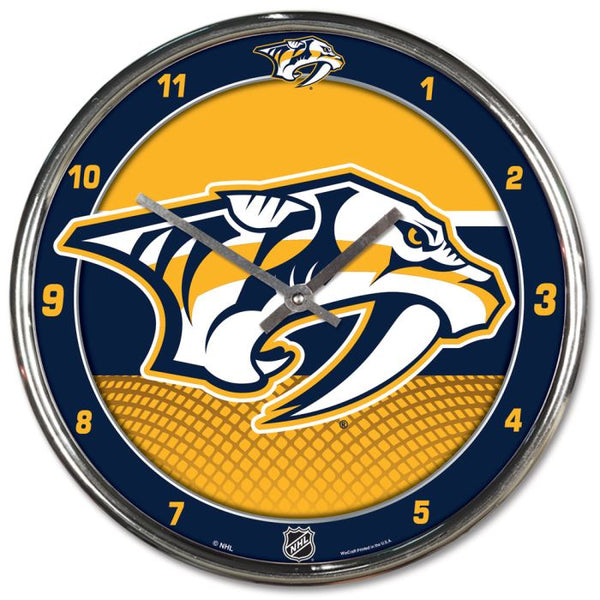 Wholesale-Nashville Predators Chrome Clock