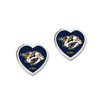Wholesale-Nashville Predators Earrings w/3D Heart