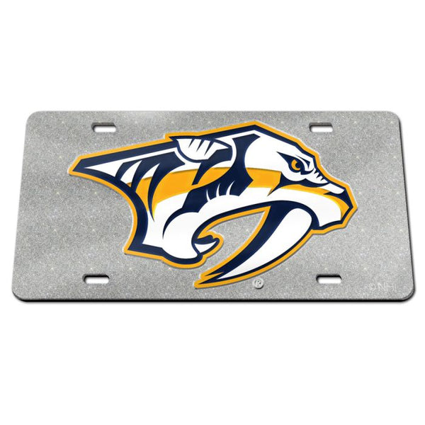 Wholesale-Nashville Predators GLITTER Specialty Acrylic License Plate