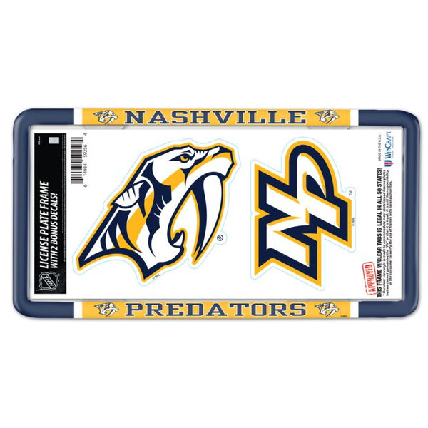 Wholesale-Nashville Predators License Plate Thin Frame - Plastic w/Decal