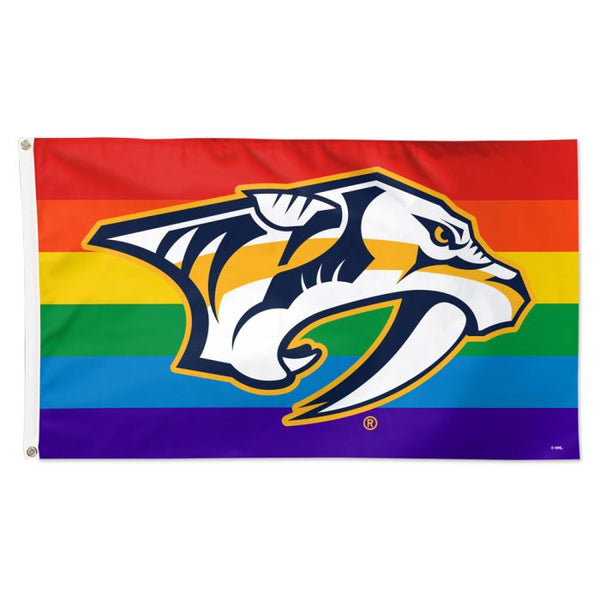 Wholesale-Nashville Predators PRIDE Flag - Deluxe 3' X 5'