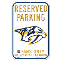 Wholesale-Nashville Predators Reserved Parking Plastic Sign 11" x 17"