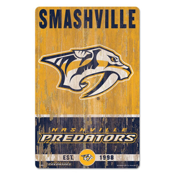 Wholesale-Nashville Predators SLOGAN Wood Sign 11" x 17" 1/4" thick