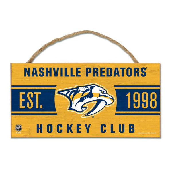 Wholesale-Nashville Predators Wood Sign w/Rope 5" x 10"