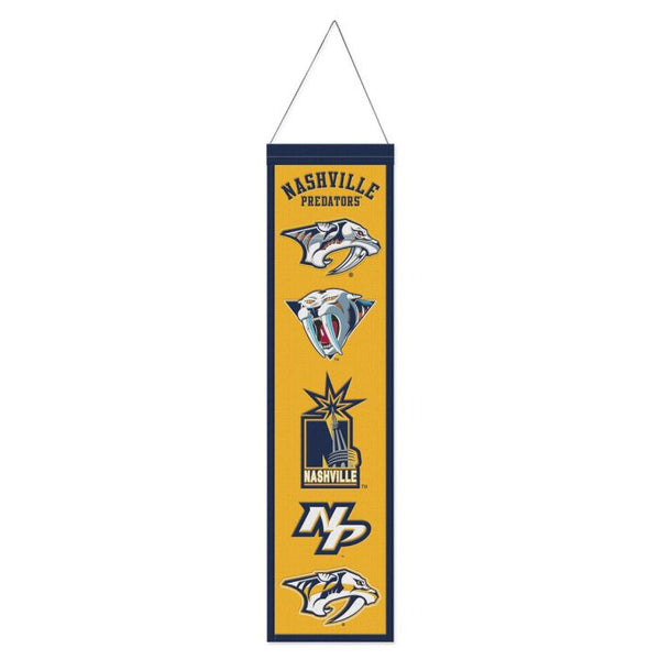 Wholesale-Nashville Predators Wool Banner 8" x 32"