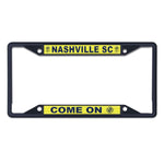 Wholesale-Nashville SC SLOGAN: COME ON Lic Plt Frame S/S
