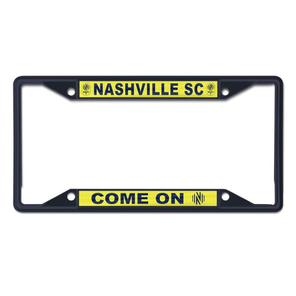 Wholesale-Nashville SC SLOGAN: COME ON Lic Plt Frame S/S