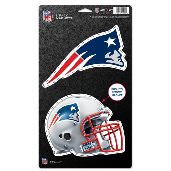 Wholesale-New England Patriots 2 Pack Magnets 5" x 9"