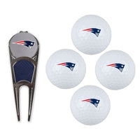 Wholesale-New England Patriots 4 Ball Gift Set w/Divot Tool, Marker