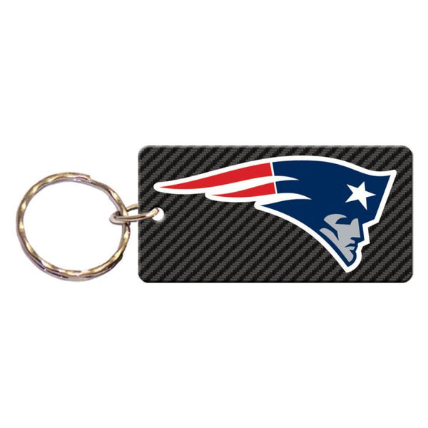 Wholesale-New England Patriots CARBON Keychain Rectangle