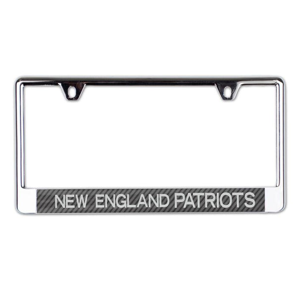 Wholesale-New England Patriots CARBON Lic Plate Frame B/O Printed