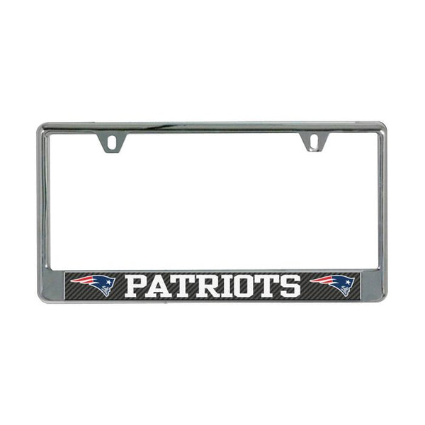 Wholesale-New England Patriots CARBON Lic Plate Frame B/O Printed