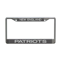 Wholesale-New England Patriots CARBON Lic Plt Frame S/L Printed