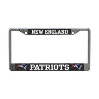 Wholesale-New England Patriots CARBON Lic Plt Frame S/L Printed