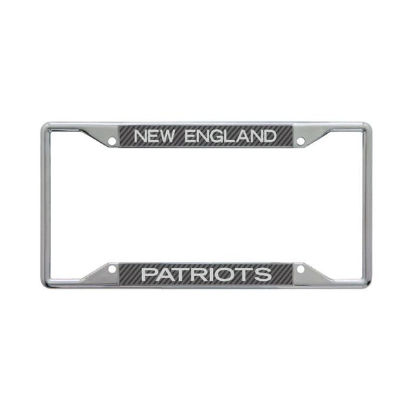 Wholesale-New England Patriots CARBON Lic Plt Frame S/S Printed