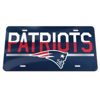 Wholesale-New England Patriots COLOR DUO Specialty Acrylic License Plate