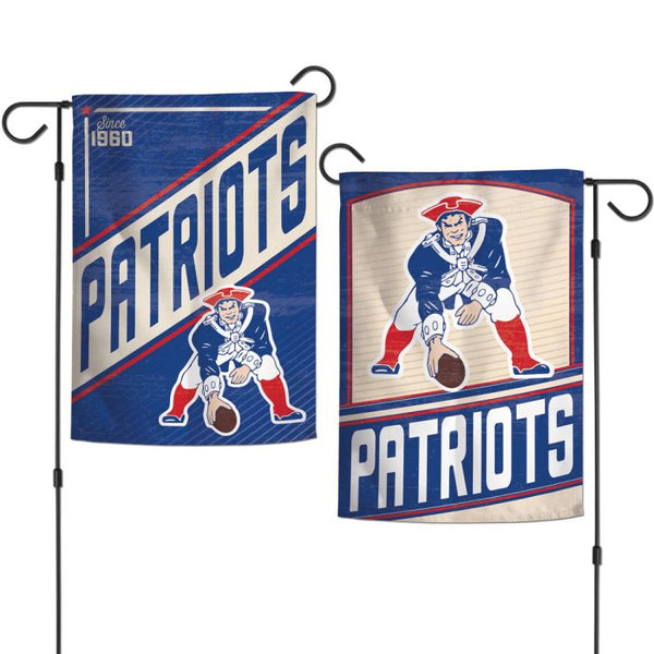 Wholesale-New England Patriots / Classic Logo RETRO Garden Flags 2 sided 12.5" x 18"