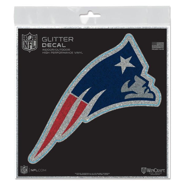 Wholesale-New England Patriots Decal Glitter 6" x 6"