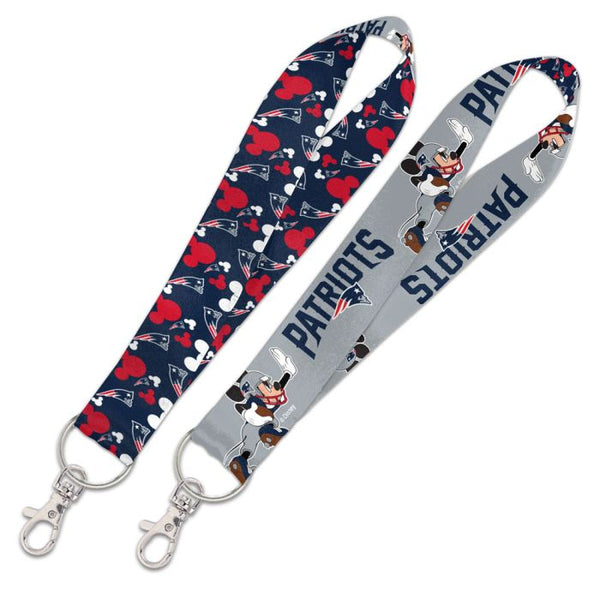 Wholesale-New England Patriots / Disney Mickey Mouse Lanyard Key Strap 1"