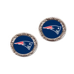 Wholesale-New England Patriots Earrings Jewelry Carded Round