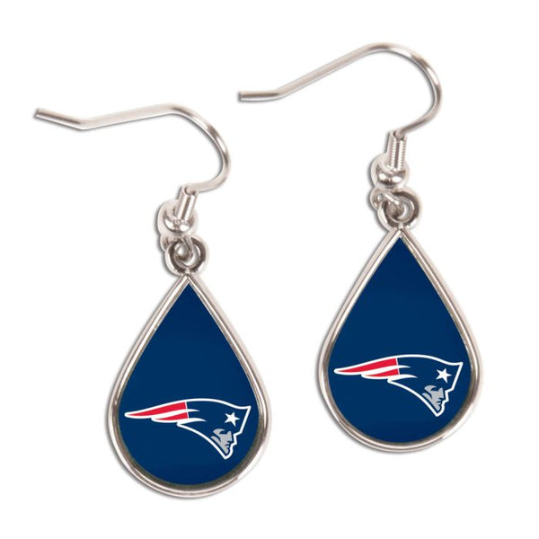 Wholesale-New England Patriots Earrings Jewelry Carded Tear Drop