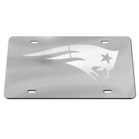 Wholesale-New England Patriots FROSTED Acrylic Classic License Plates