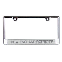 Wholesale-New England Patriots FROSTED Lic Plate Frame B/O Printed